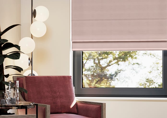 Shima Faux Silk, Rose - Twist&Fit Roman Blind - Image 5